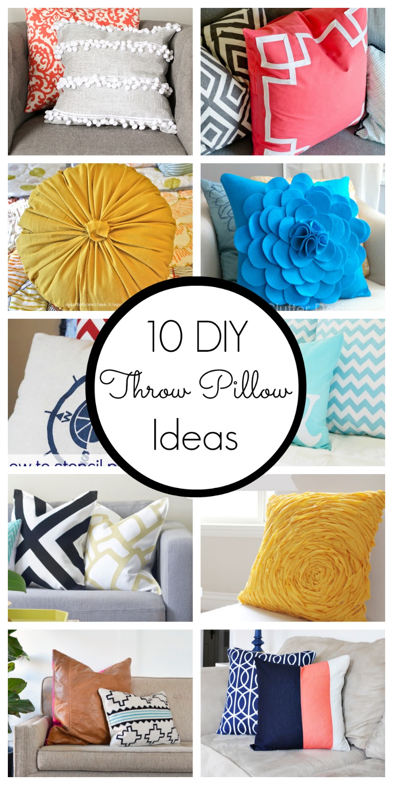10 DIY Throw Pillow Ideas
