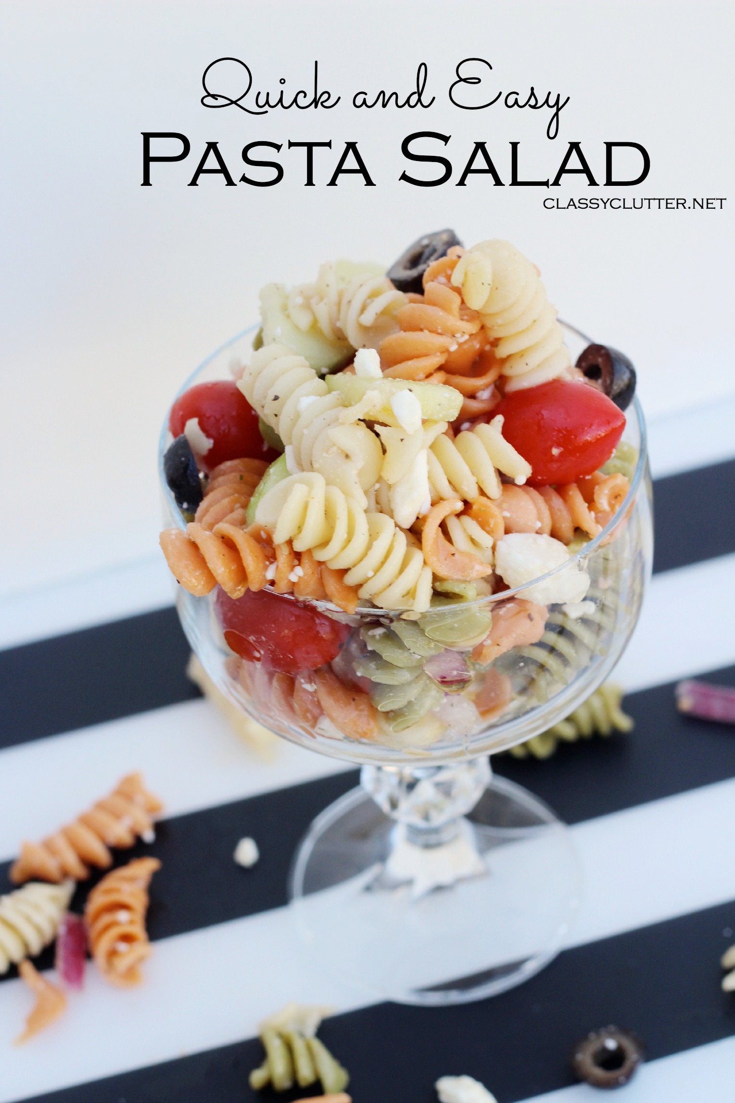 Quick and Easy Pasta Salad - www.classyclutter.net