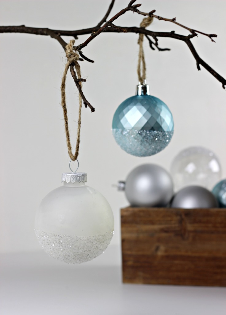 Glitter Dipped Ornaments